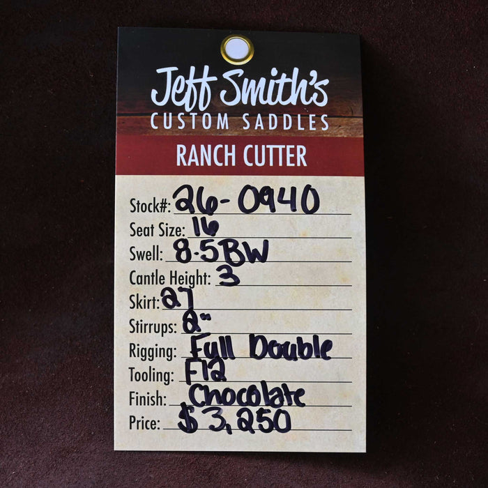 16" JEFF SMITH BUSTER WELCH RANCH CUTTER SADDLE