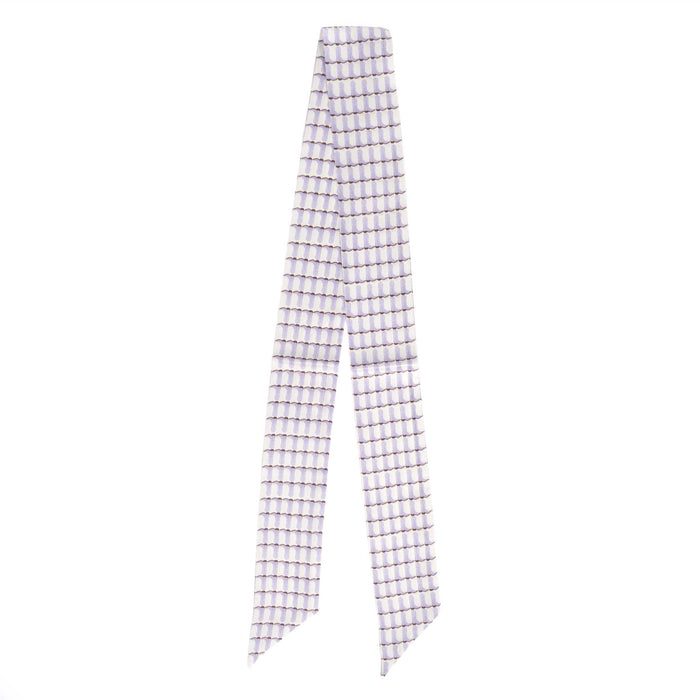 Silk Lavender Boots Frilly Scarf