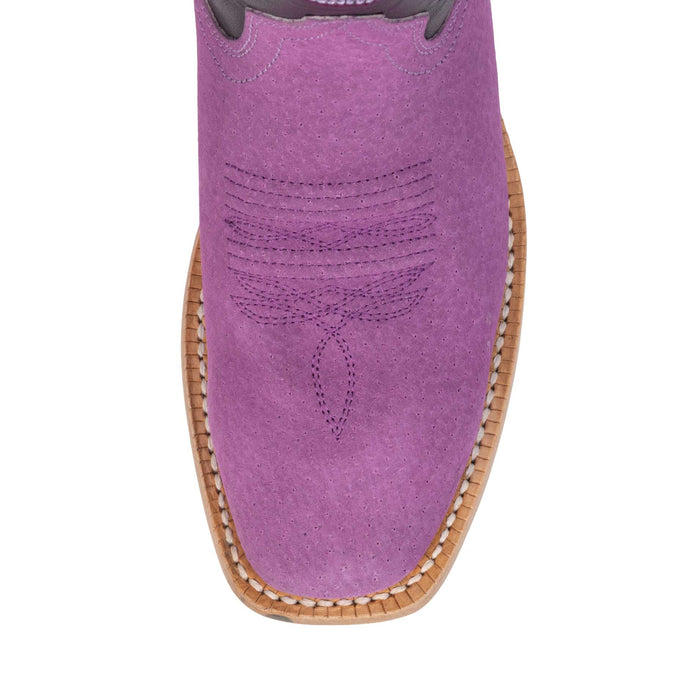 R. Watson Women's Square Toe Violet Boar Western Boot WOMEN - Footwear - Boots - Exotic Boots R Watson
