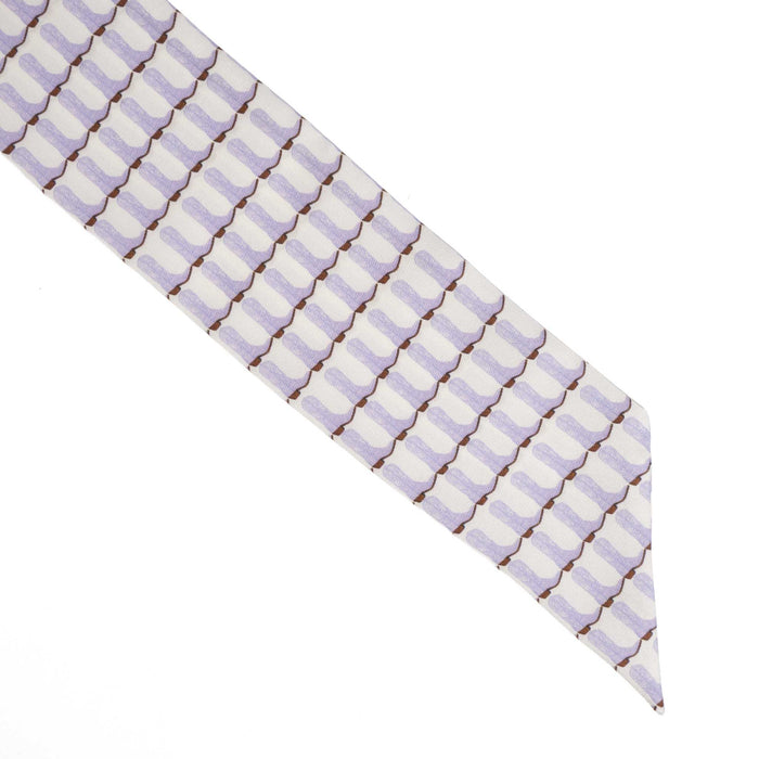 Silk Lavender Boots Frilly Scarf