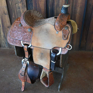 14.5" USED TOMAHAWK ROPING SADDLE Saddles Tomahawk Saddlery   