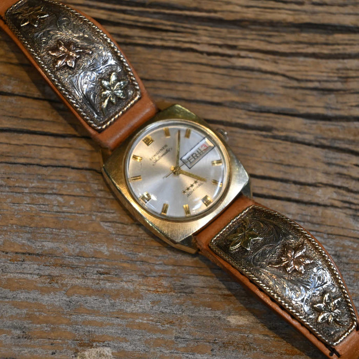 Stunning 1960's Longines Admiral Goldfill Watch w/Sunset Trails Buckle Collectibles MISC