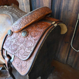 14.5" USED TOMAHAWK ROPING SADDLE Saddles Tomahawk Saddlery   