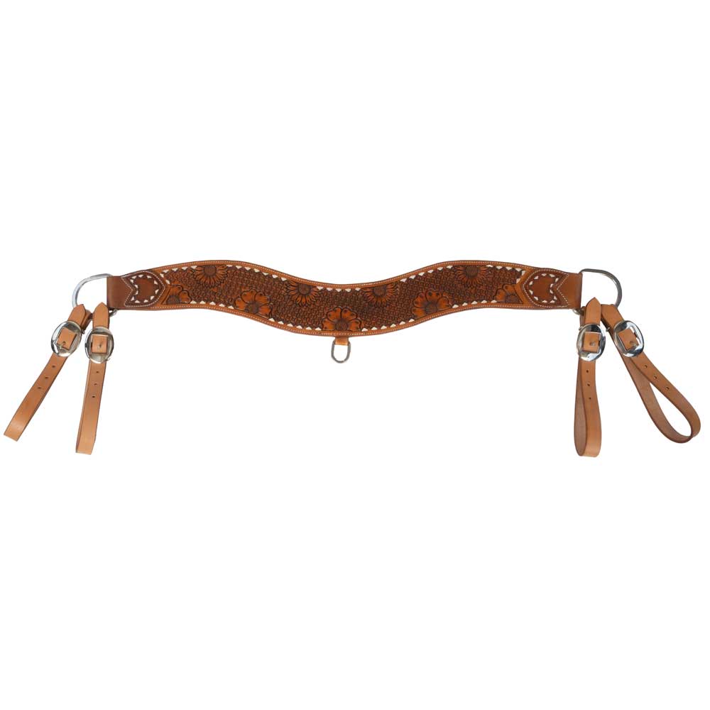 NEW Multi-Floral Pattern Tooled Tripping Collar Sale Barn Teskey's   