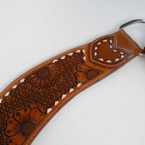 NEW Multi-Floral Pattern Tooled Tripping Collar Sale Barn Teskey's   