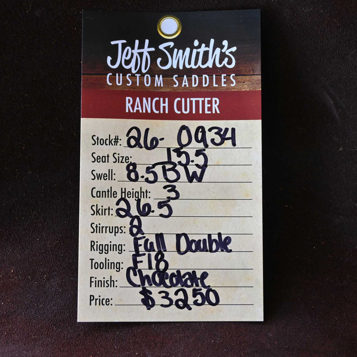 15.5" JEFF SMITH BUSTER WELCH RANCH CUTTER SADDLE