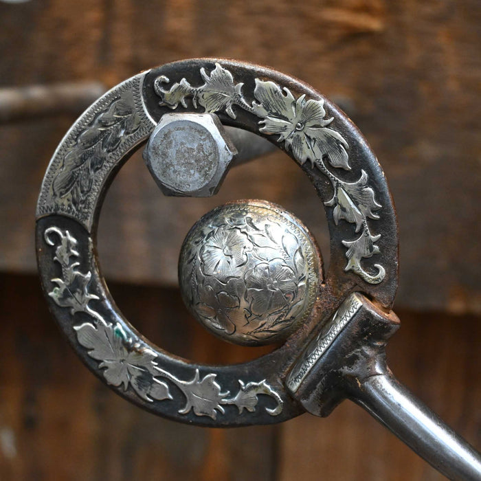 Rod Teuscher Silver Mounted Locked O-Ring Snaffle Bit
