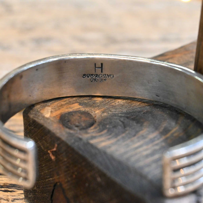 Tahe Sterling Silver Cuff w/Coral Stones