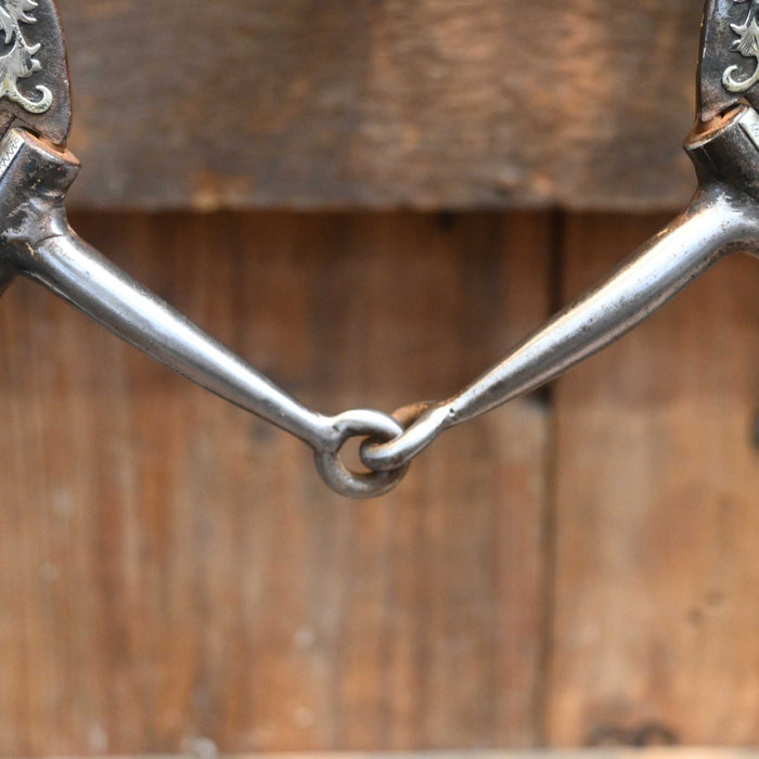 Rod Teuscher Silver Mounted Locked O-Ring Snaffle Bit