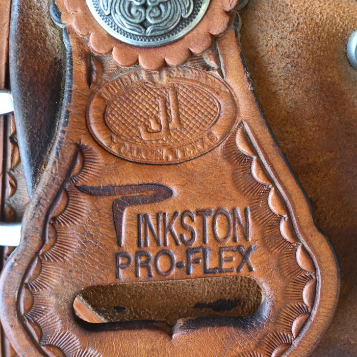 15" USED DOUBLE J PINKSTON PRO FLEX BARREL SADDLE