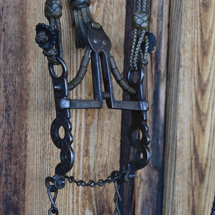 Vintage fully Braided Bridle & Reins w/ Spade Rig