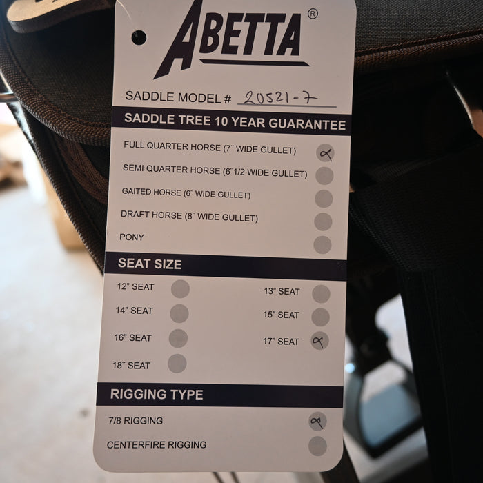 17" ABETTA DELUXE SQUARE SKIRT TRAIL SADDLE