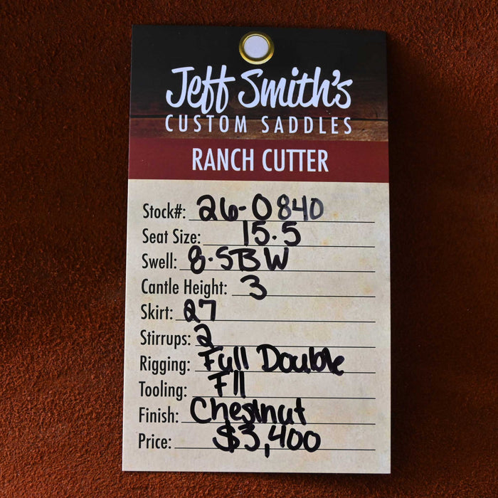 15.5" JEFF SMITH BUSTER WELCH RANCH CUTTER SADDLE