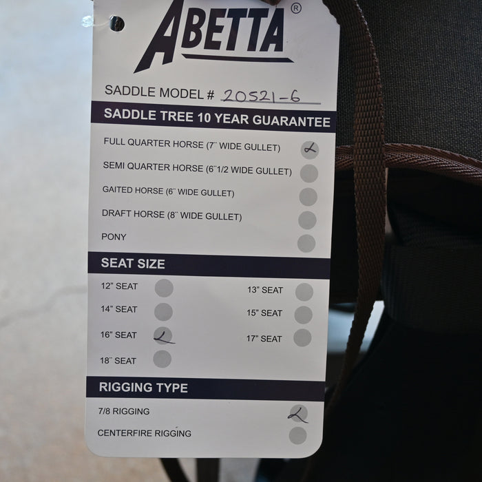 16" ABETTA DELUXE SQUARE SKIRT TRAIL SADDLE
