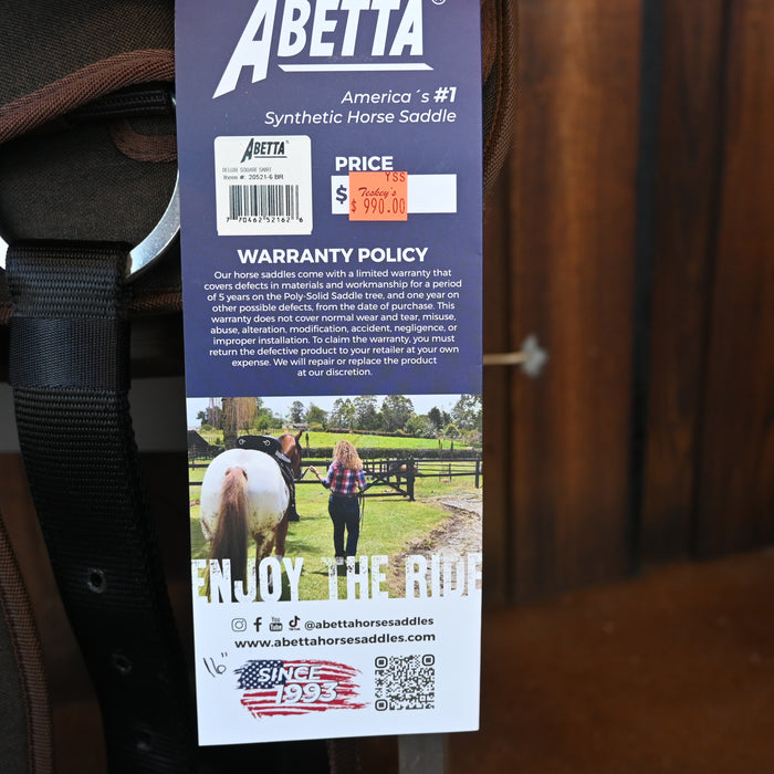 16" ABETTA DELUXE SQUARE SKIRT TRAIL SADDLE