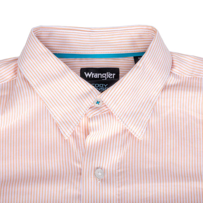 Wrangler Men's Cody Johnson Classic Fit Orange Button Up Shirt MEN - Clothing - Shirts - Long Sleeve Wrangler