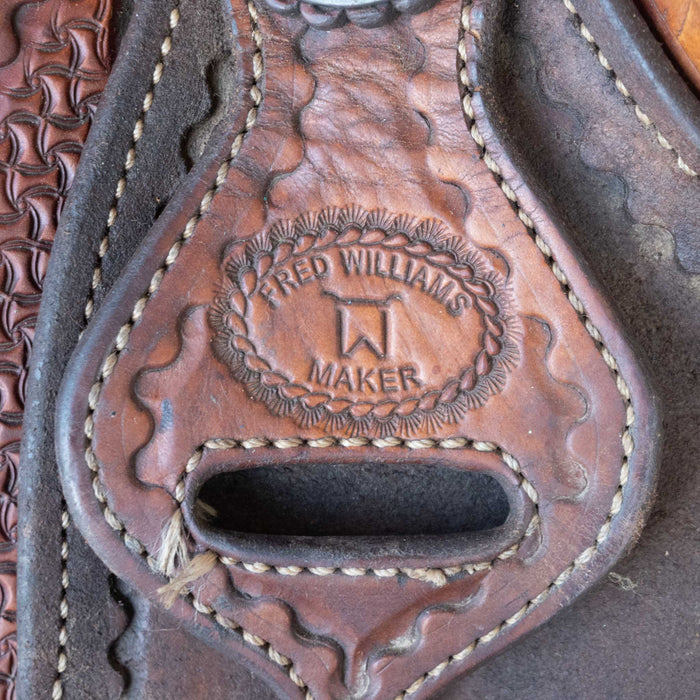 13.5" USED FRED WILLIAM CALF ROPING SADDLE