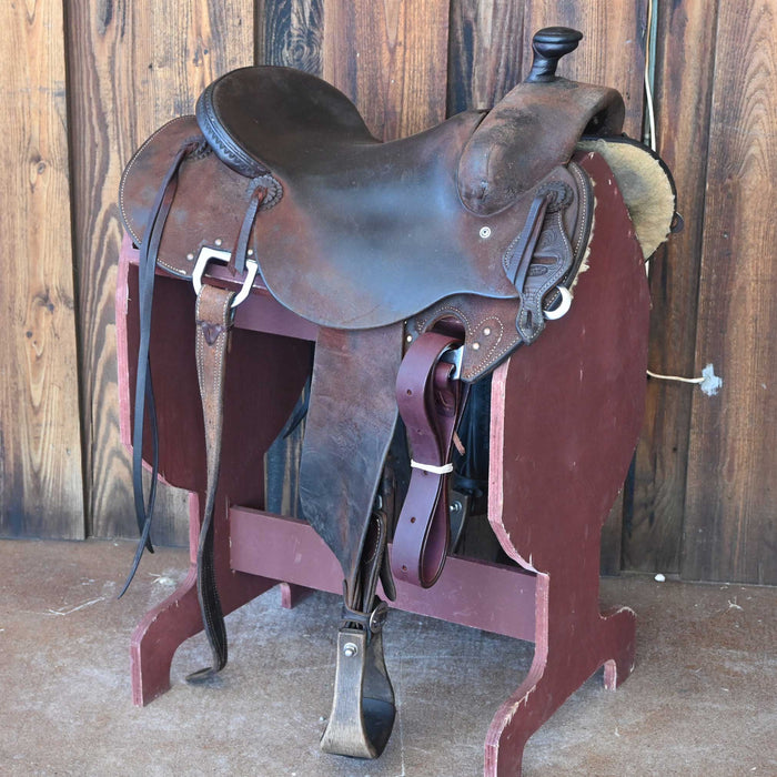 16" USED JEFF SMITH COWBOY SADDLE Saddles - Used Jeff Smith