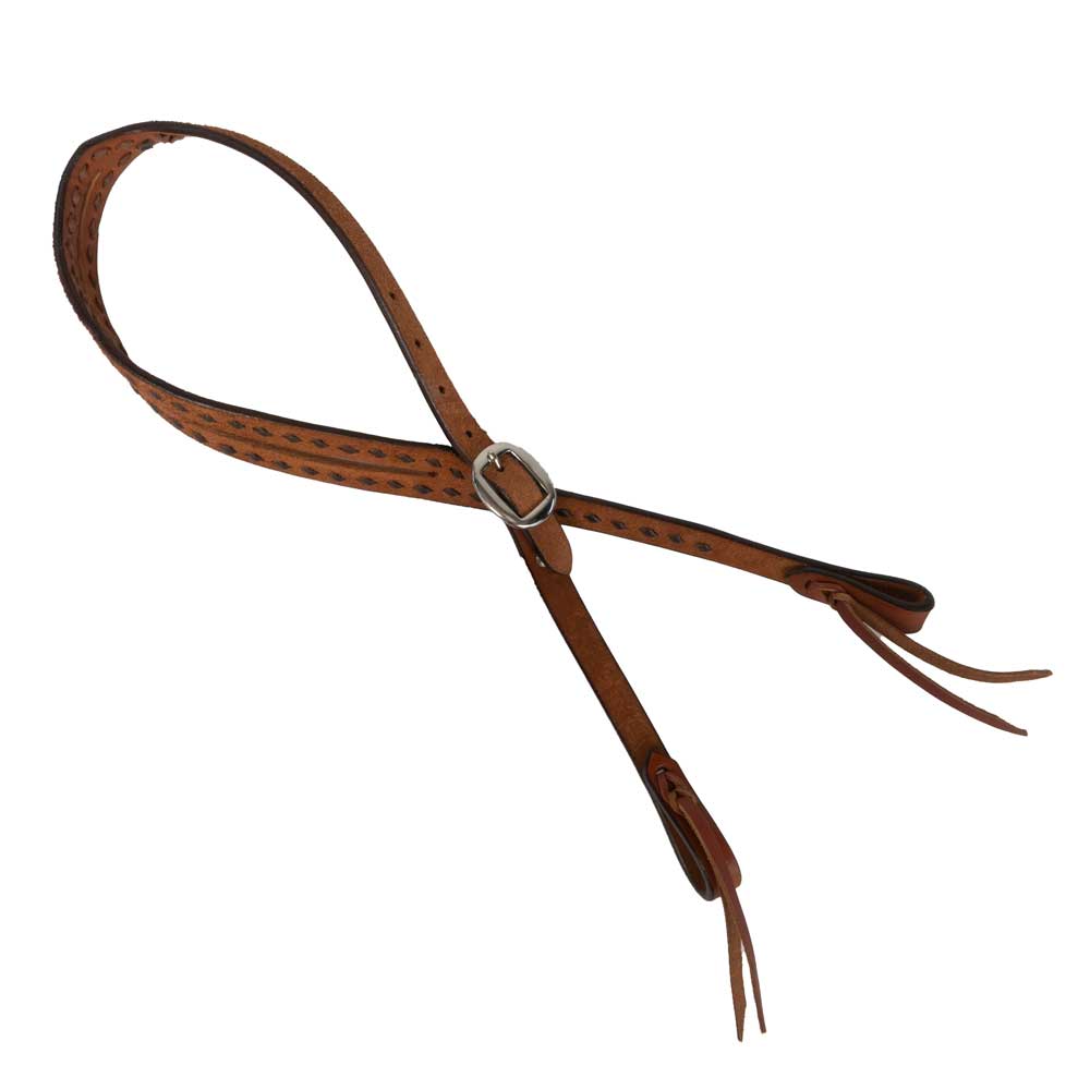 NEW Dark Brown Buckstitch Slit Ear Headstall Sale Barn Teskey's   