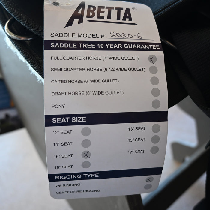 16" ABETTA SUBLIME TRAIL SADDLE