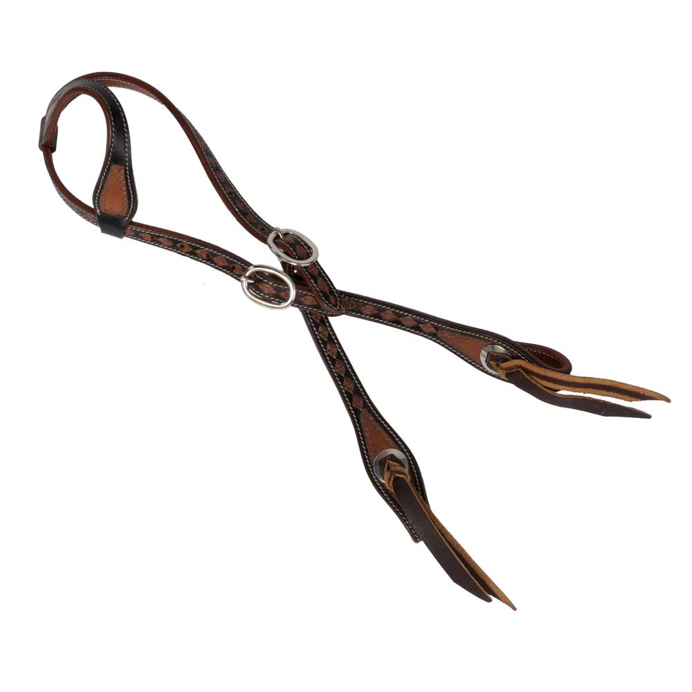 NEW Teskey's Floral Diamond One Ear Headstall Sale Barn Teskey's   