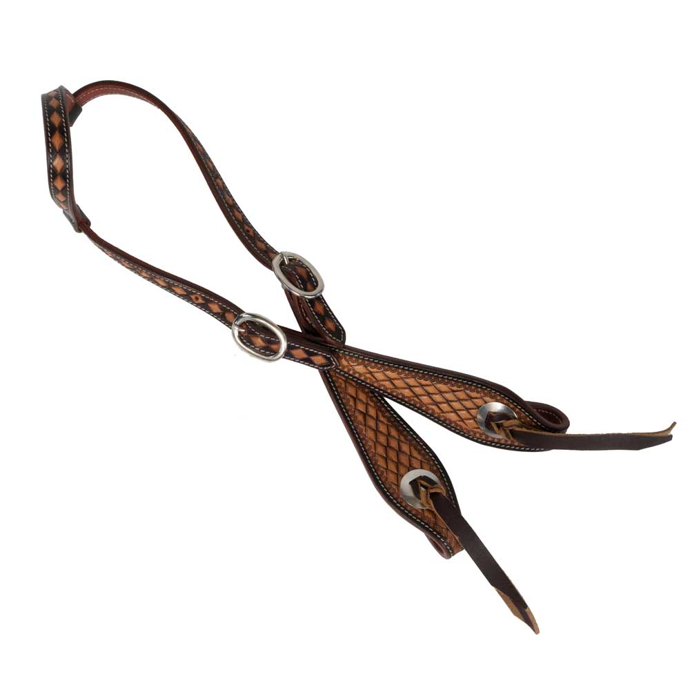 NEW Teskey's 3/4" Diamond One Ear Headstall Sale Barn Teskey's   