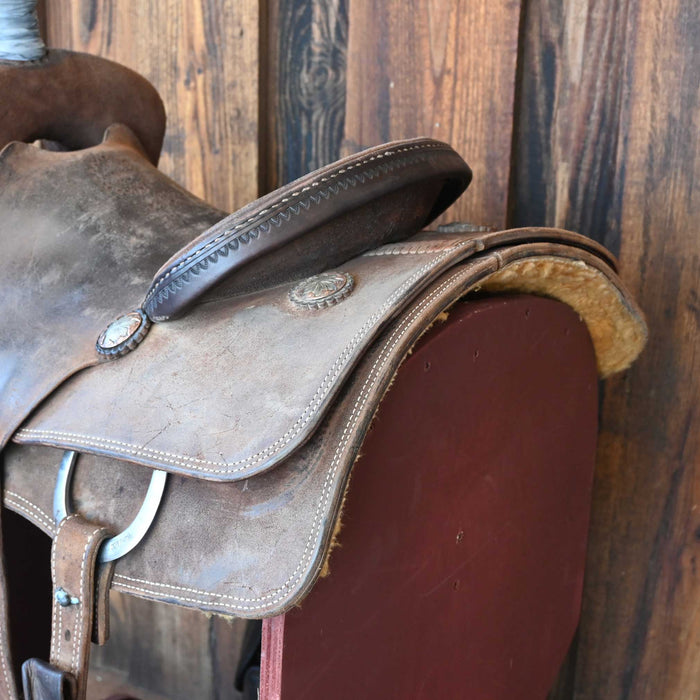 14" USED JEFF SMITH TEAM ROPING SADDLE Saddles - Used Jeff Smith