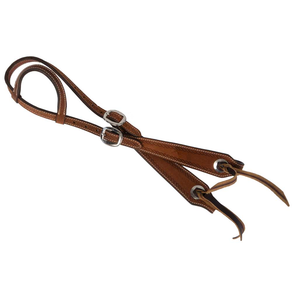 NEW Teskey's Roughout One Ear Headstall w/Rope Border Sale Barn Teskey's   