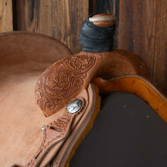 14" USED TESKEY'S TEAM ROPING SADDLE