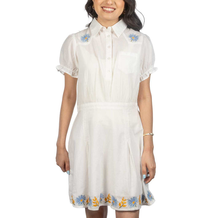 Roper Women's Floral Embroidered White Dress WOMEN - Clothing - Dresses Roper Apparel & Footwear