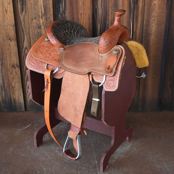 15" USED CORRIENTE TEAM ROPING SADDLE Saddles - Used Corriente