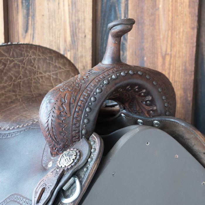 14" USED DOUBLE J BARREL SADDLE