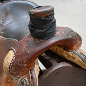 15" USED TESKEY'S ROPING SADDLE Saddles TESKEY'S SADDLERY LLC   