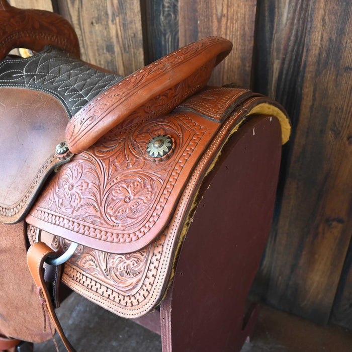 15" USED CORRIENTE TEAM ROPING SADDLE Saddles - Used Corriente