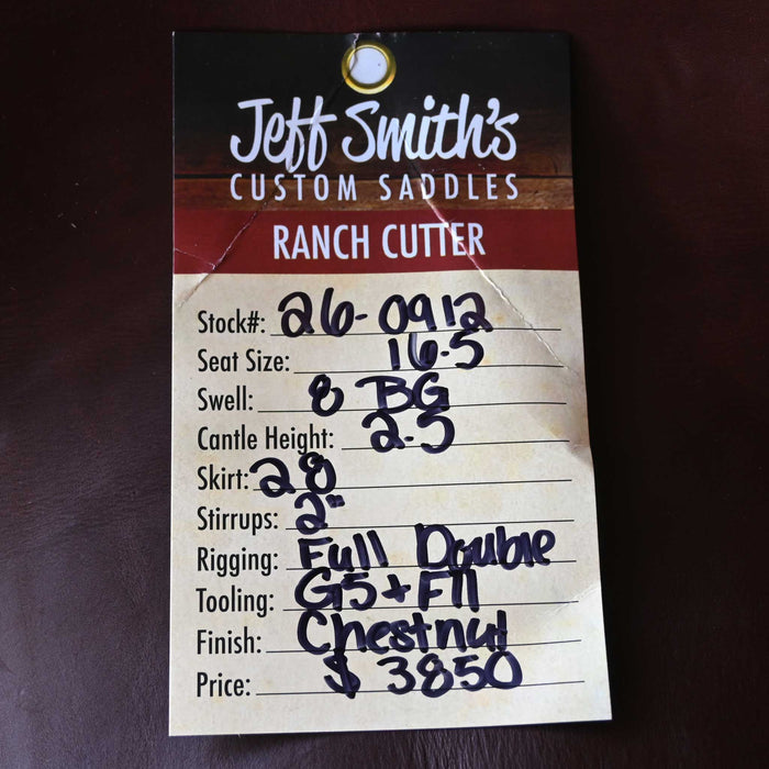 16.5" JEFF SMITH BEAU GALYEAN RANCH CUTTER SADDLE