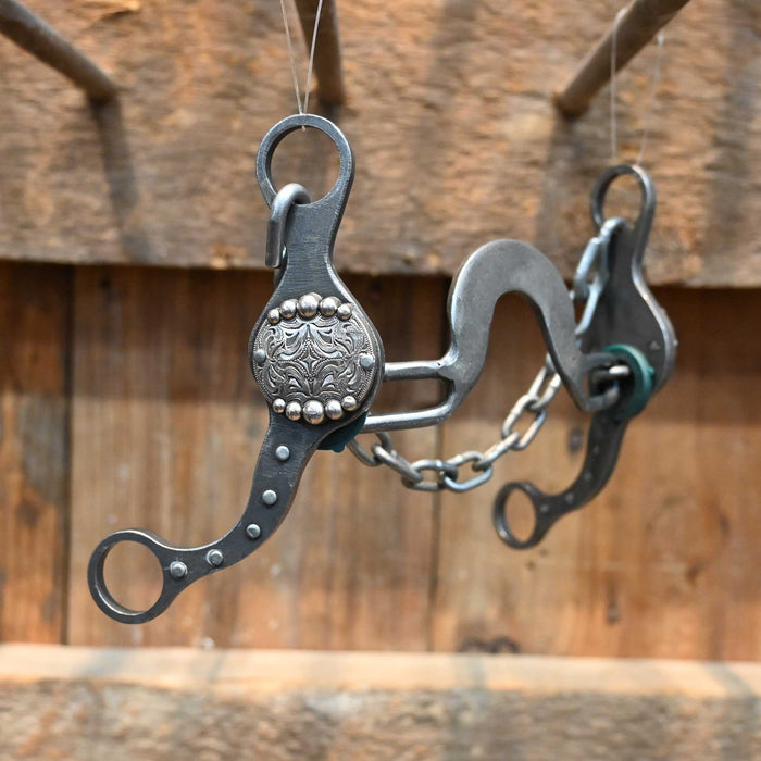 Paul Petska Washer Solid Port Bit w/ Silver Dotted Concho