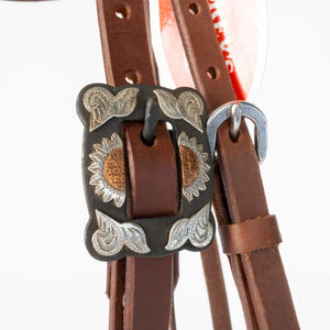 NEW Teskey's Browband Headstall with Square Sunflower Buckles Sale Barn Teskey's   