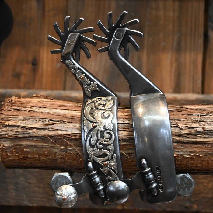 Kerry Kelley Silver  Mounted Hurricane Spurs