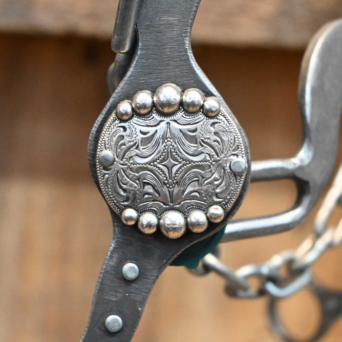 Paul Petska Washer Solid Port Bit w/ Silver Dotted Concho