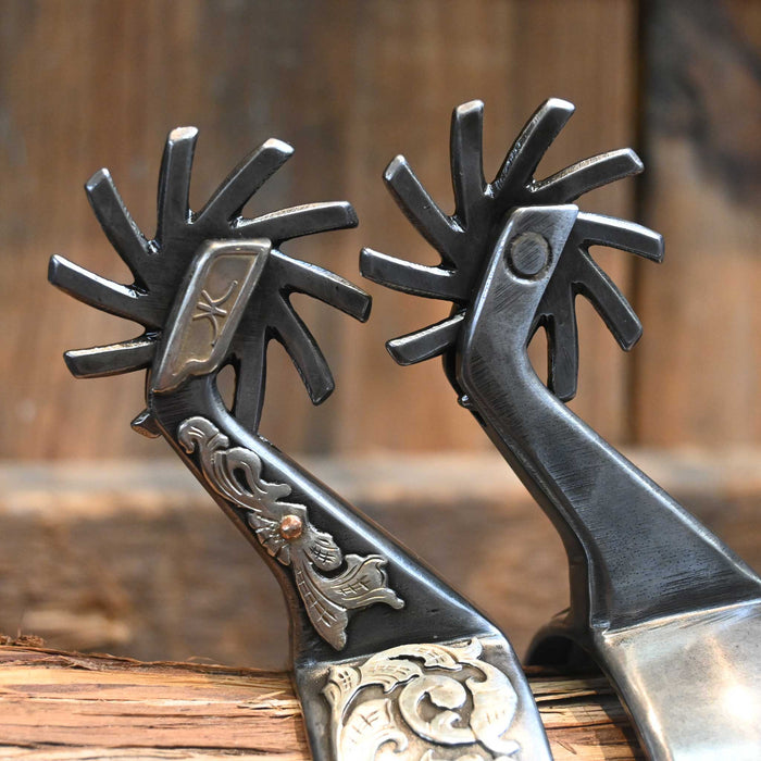 Kerry Kelley Silver  Mounted Hurricane Spurs
