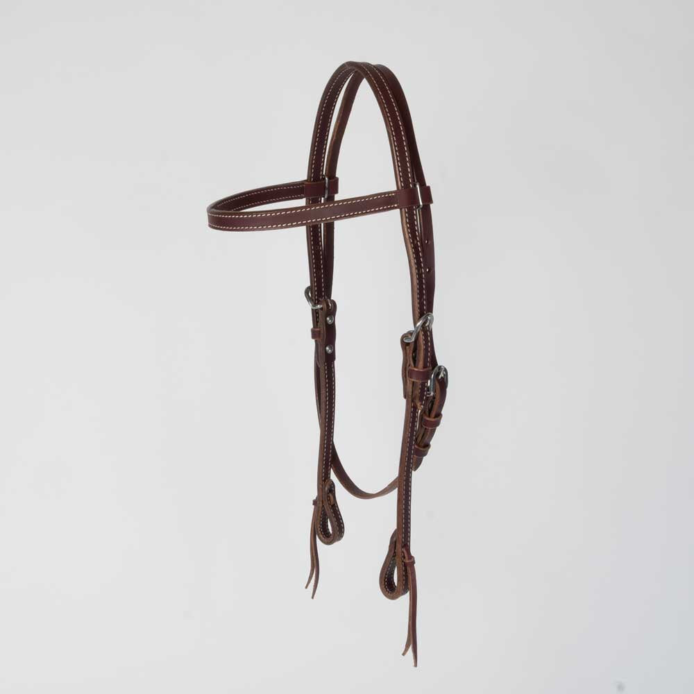 NEW Teskey's Oiled Cherry Western Browband Headstall Sale Barn Teskey's   