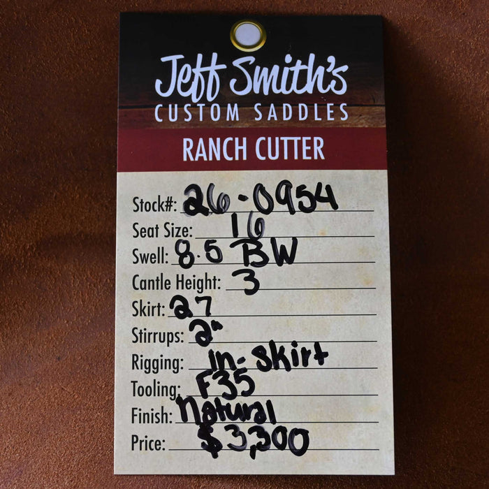 16" JEFF SMITH BUSTER WELCH RANCH CUTTER SADDLE