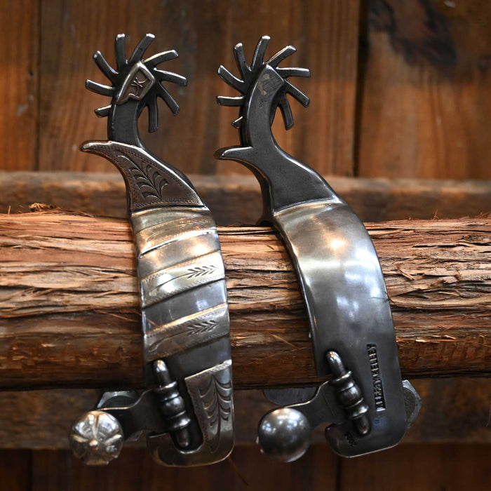 Kerry Kelley Silver Mounted Bars Hurricane Spurs