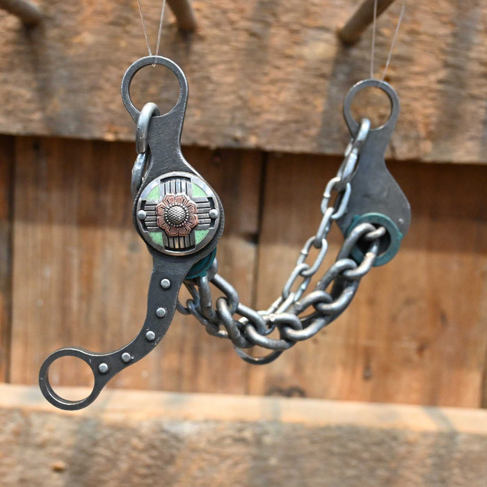 Paul Petska Chain Bit w/ Square Turquoise Concho
