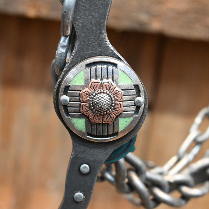 Paul Petska Chain Bit w/ Square Turquoise Concho