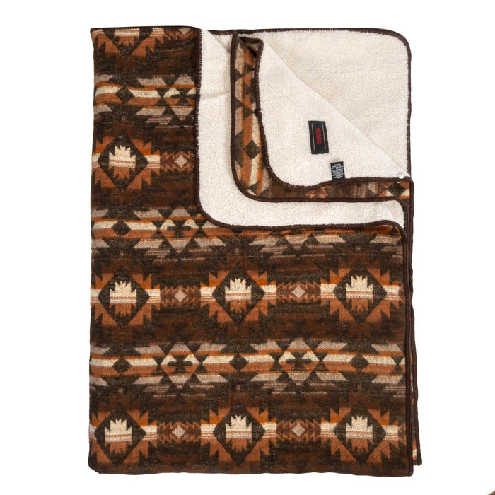 Rock & Roll Denim Jacquard Berber Lined Blanket