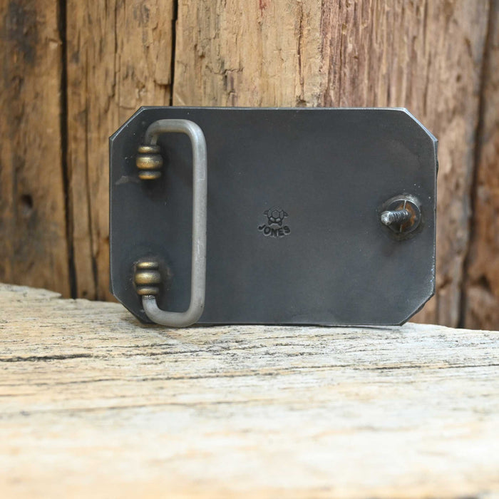 Turtle Jones Silver Mounted Longhorn Belt Buckle ACCESSORIES - Additional Accessories - Buckles Turtle Jones