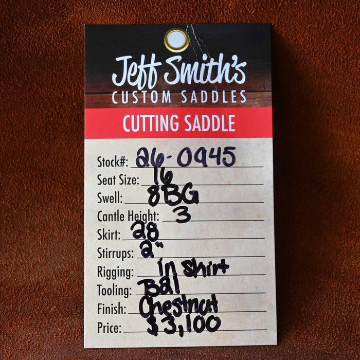 16" JEFF SMITH BEAU GALYEAN CUTTING SADDLE