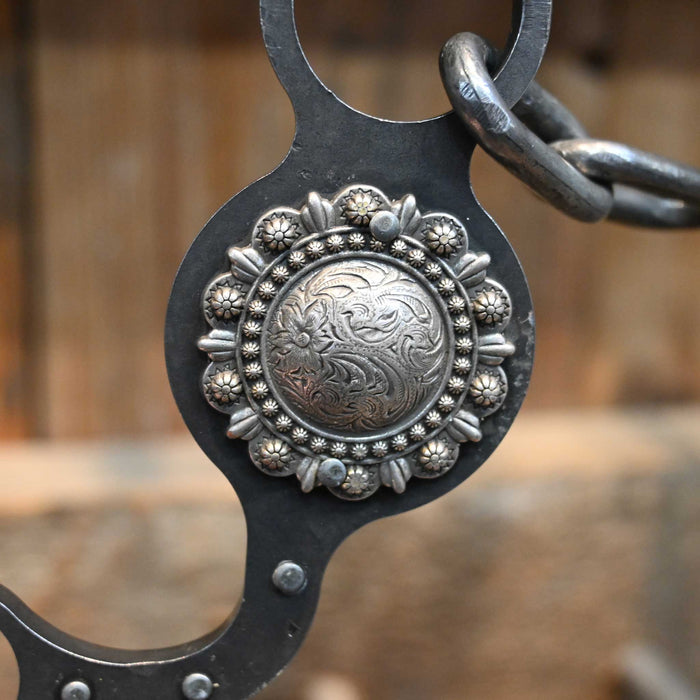 Paul Petska Ported Chain Bit w/ Classic Silver Conchos