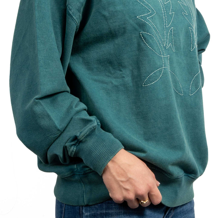 Rock & Roll Denim Women's Boot Stitch Embroidered Sweatshirt